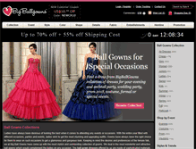 Tablet Screenshot of bigballgowns.com